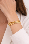 18K Gold Filled Sculptural Wrap Bracelet | RIDGEWOOD, NJ | MOONFLOWER BOUTIQUE