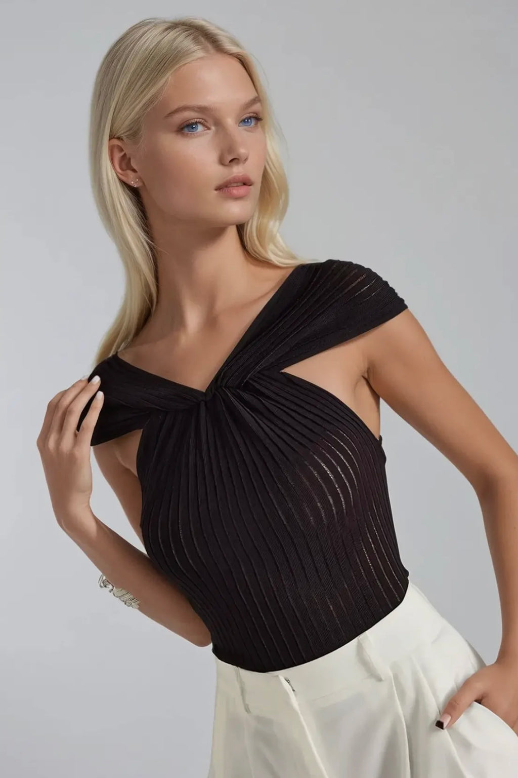 Black Sheer Top | RIDGEWOOD, NJ | MOONFLOWER BOUTIQUE