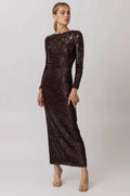 Chelsea Long Sleeve Sequins Dress | RIDGEWOOD, NJ | MOONFLOWER BOUTIQUE