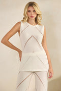 Chevron Sleeveless Knit Top | RIDGEWOOD, NJ | MOONFLOWER BOUTIQUE