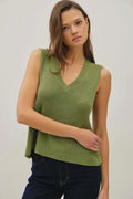 Clean Edge Knit Tank Top | RIDGEWOOD, NJ | MOONFLOWER BOUTIQUE