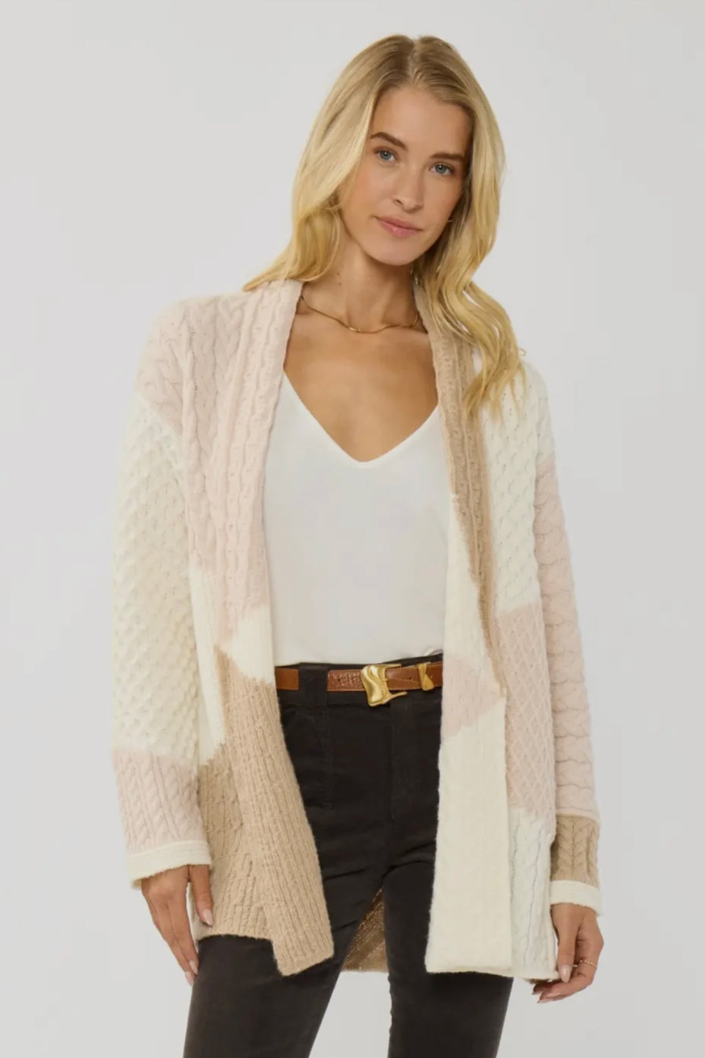 Color Block Cardigan | RIDGEWOOD, NJ | MOONFLOWER BOUTIQUE