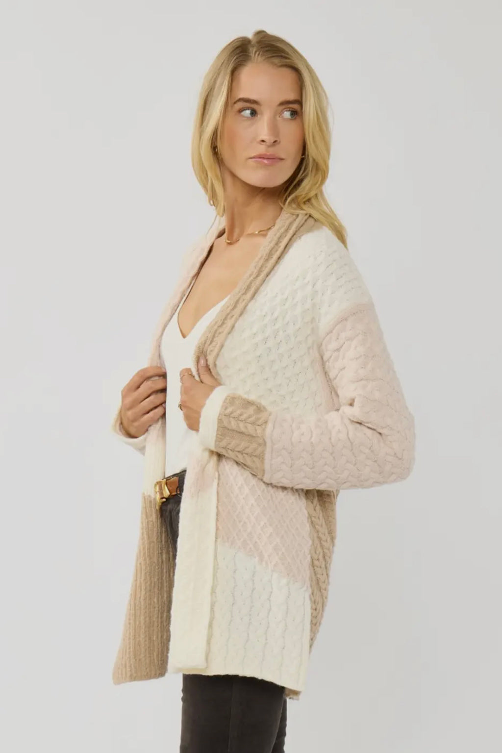 Color Block Cardigan | RIDGEWOOD, NJ | MOONFLOWER BOUTIQUE
