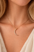 Crescent Moon Necklace - Gold | RIDGEWOOD, NJ | MOONFLOWER BOUTIQUE