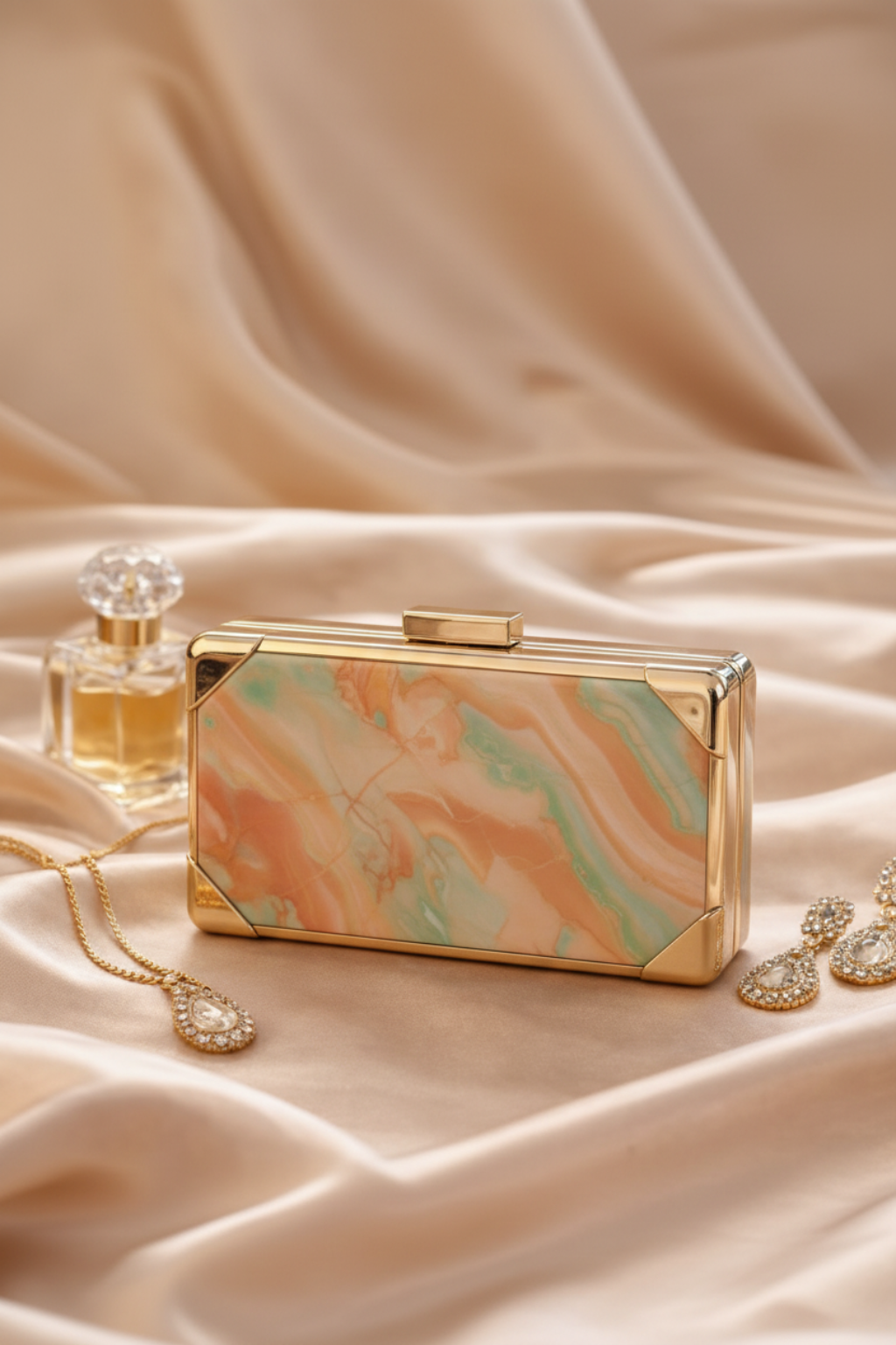 Marbled Clutch - Multi Color | RIDGEWOOD, NJ | MOONFLOWER BOUTIQUE