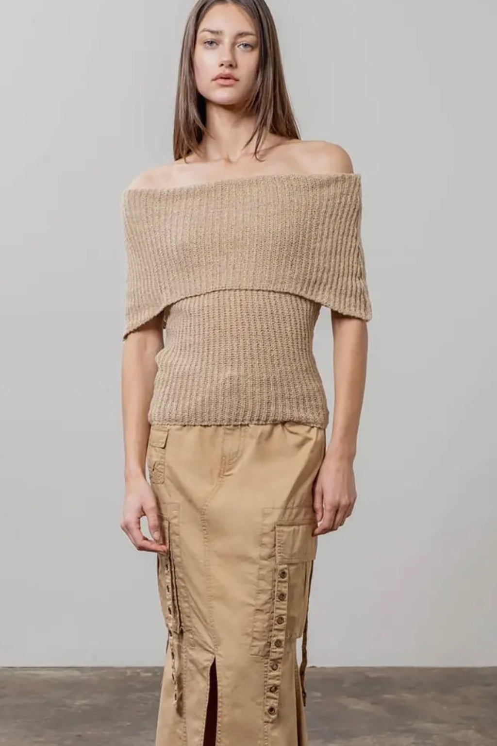 Off The Shoulder Short Sleeve Sweater | RIDGEWOOD, NJ | MOONFLOWER BOUTIQUE