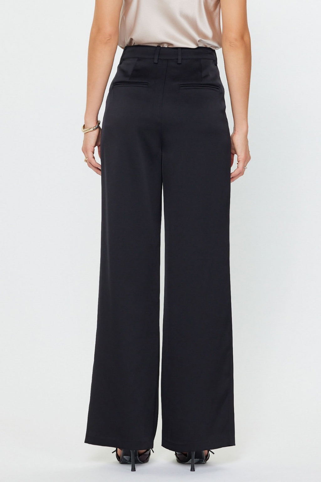 Silky Pin Tucked Trouser | RIDGEWOOD, NJ | MOONFLOWER BOUTIQUE