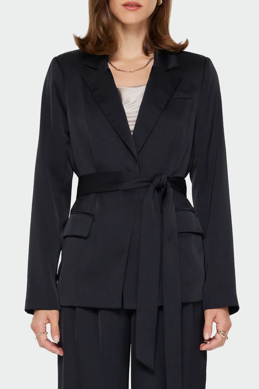Silky Tailored Jacket | RIDGEWOOD, NJ | MOONFLOWER BOUTIQUE
