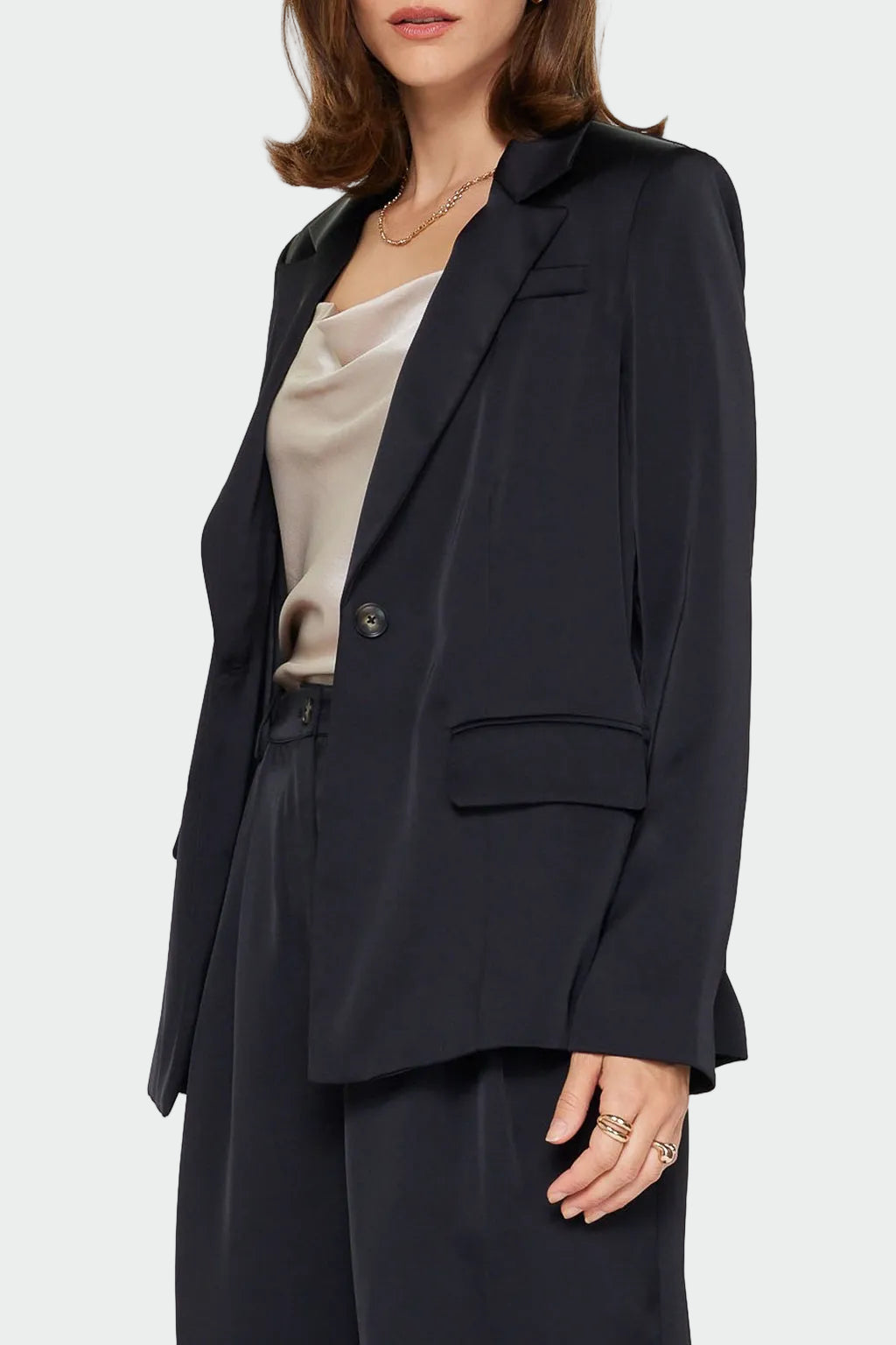 Silky Tailored Jacket | RIDGEWOOD, NJ | MOONFLOWER BOUTIQUE