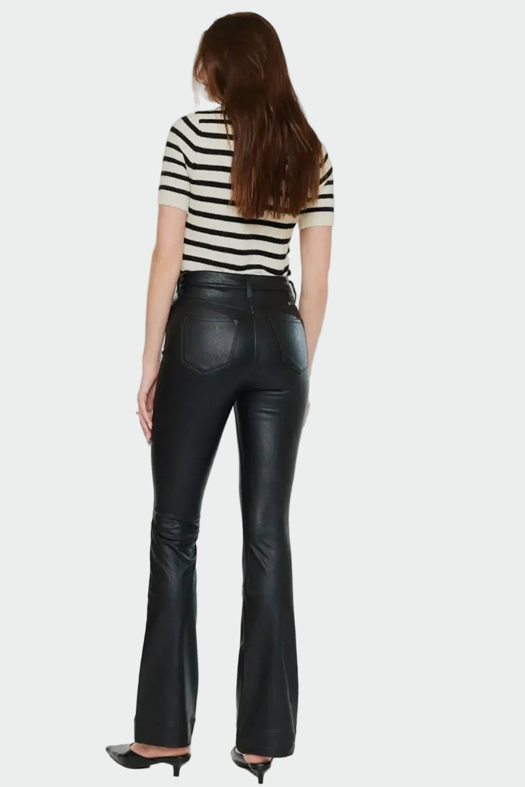 Vegan Leather High Rise Pants | RIDGEWOOD, NJ | MOONFLOWER BOUTIQUE
