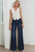 Wide Leg Palazzo Jeans | RIDGEWOOD, NJ | MOONFLOWER BOUTIQUE